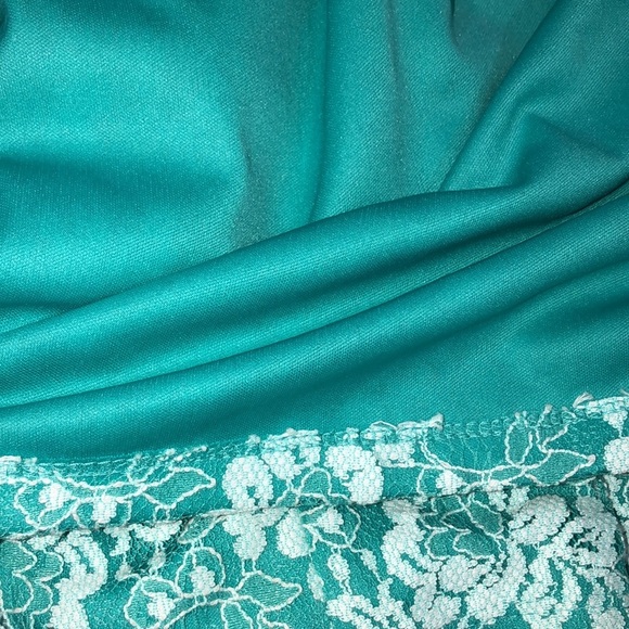 Cynthia Rowley size 12 turquoise lace dress - Picture 4 of 5